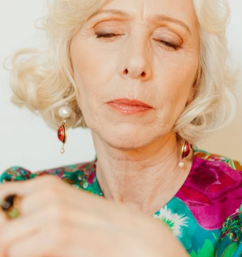 Vintage Jewelry - Woman in Floral Dress