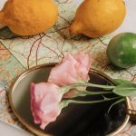 Retro Kitchenware - Flowers and Fruits on a Table