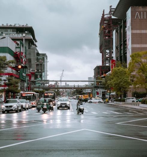 Shopping Malls - Gray Clouds above a City