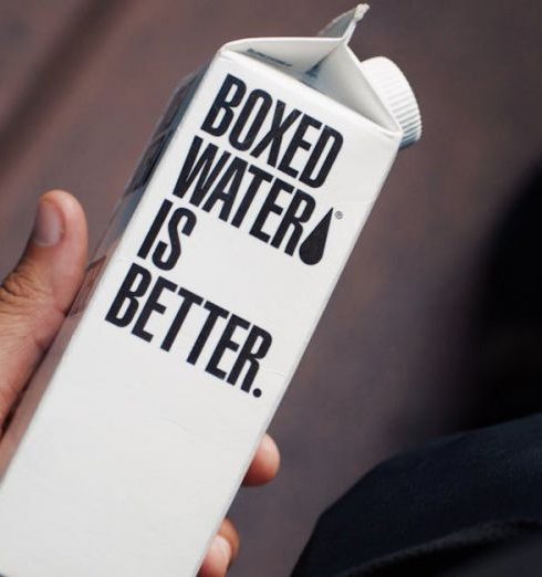 Sustainable Brands - Hand Holding Carton of Water