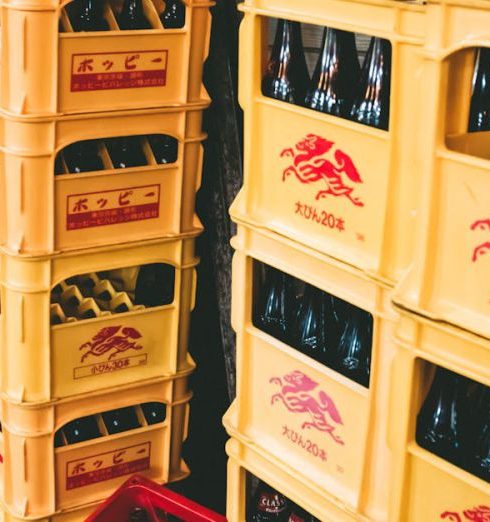 Local Brands - Yellow and Red Plastic Crates