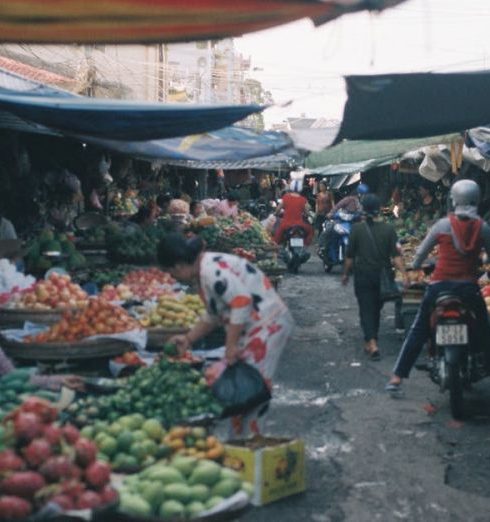 Grocery Stores - People at a Public Market