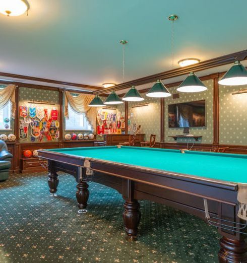 Sports Memorabilia - Billiard Table Inside a Room