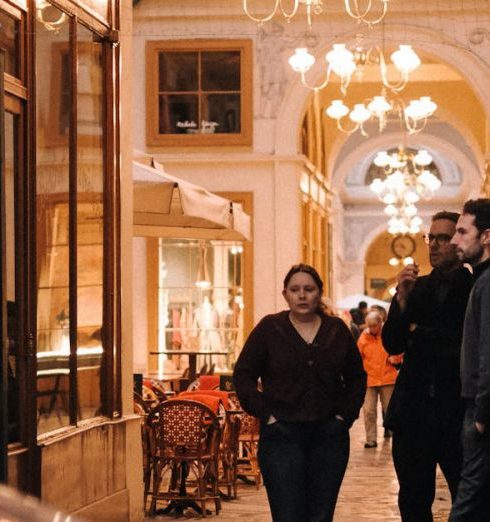 Boutiques - People Standing at the Entrance