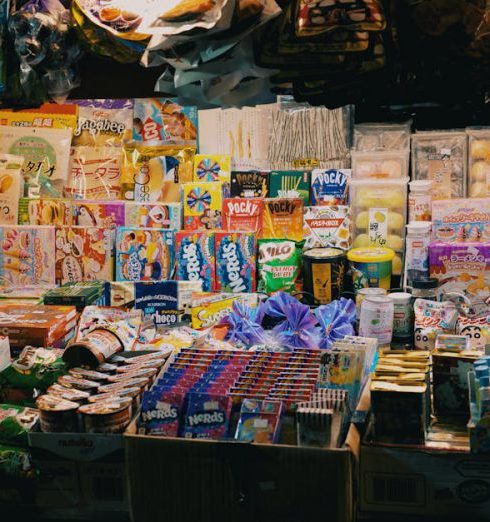 Fair Trade Products - Illuminated Market Stall with Sweets