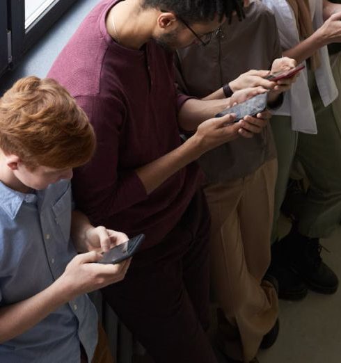 Social Media - People Holding Their Phones