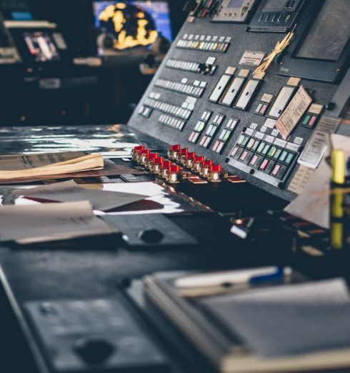 Monitoring Systems - Close-up of a modern control panel in an Istanbul office with buttons and switches.