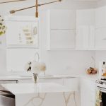 Kitchen Renovation - White Marble Style Kitchen Island