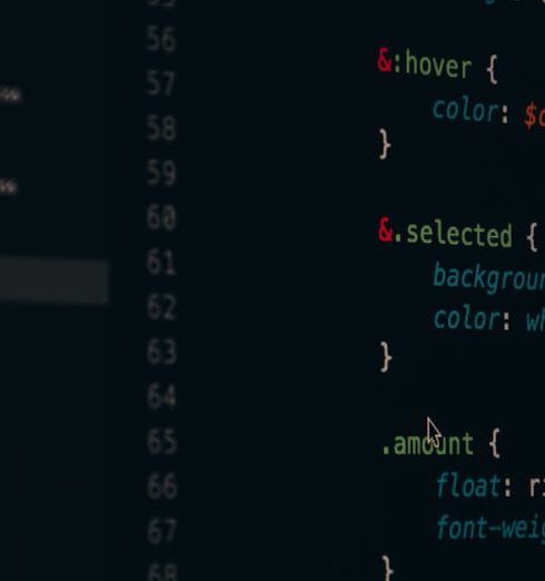 Machine Learning - Close-up of colorful CSS code lines on a computer screen for web development.