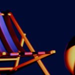 Heatmaps - Colorful Beach Chair and Ball on Dark Background