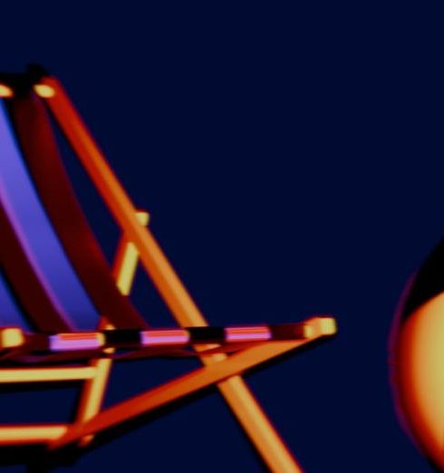 Heatmaps - Colorful Beach Chair and Ball on Dark Background