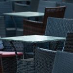 Weather-Resistant Furniture - Tables and Chairs on Cafe Terrace