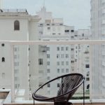 Aluminum Furniture - Modern chair on balcony of modern building