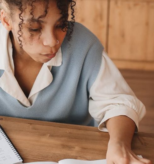 Eco-Friendly Furniture - Student Doing Her Homework