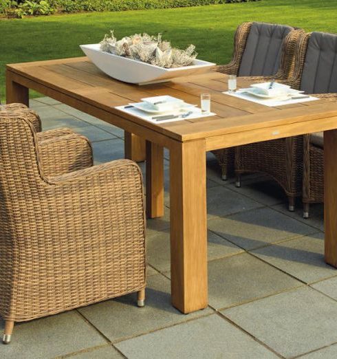 Patio Furniture - White Plates on Table