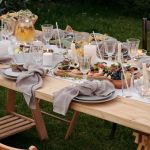 Folding Chairs - Food on Brown Wooden Table With Chairs and Plates