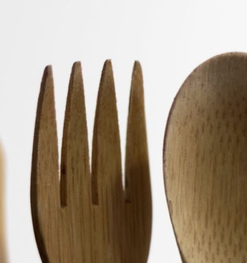 Utensils - Brown Wooden Spoon and Fork