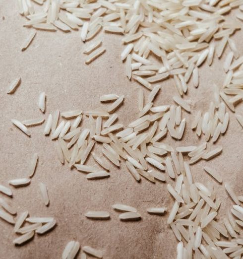 Small Pantry - Rice Grains on a Brown Paper