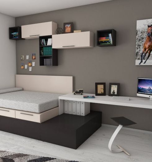 Smart Home - White and Black Desk Beside Bed and Window