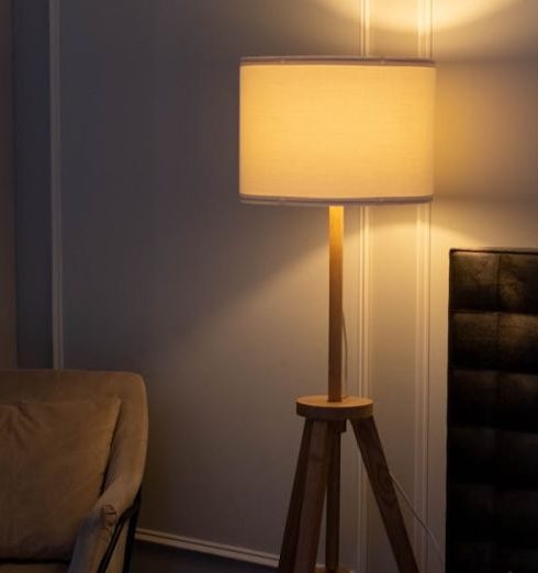 Bedroom Lighting - A Lamp beside a Bed