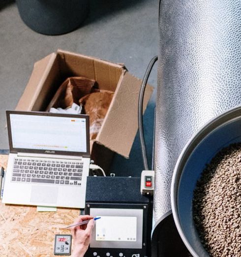 Storage Bins - Stainless Steel Round Container With Brown Powder