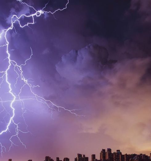 Lighting - Lightning and Gray Clouds