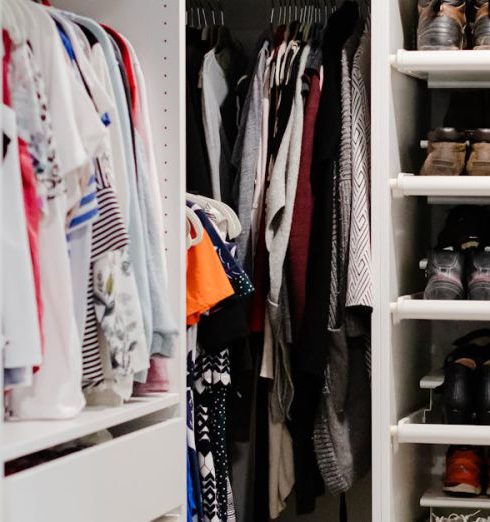 Shoe Organizer - Wardrobe with Clothes and Shoes