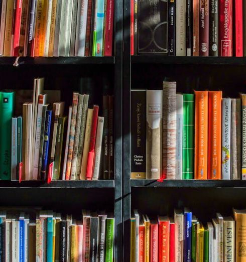 Book Storage - Books in Black Wooden Book Shelf