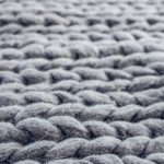 Rugs - Close-up of Gray Cable Knit Cloth