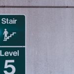 Alarm System - Green and White Stair Level 5 Signage