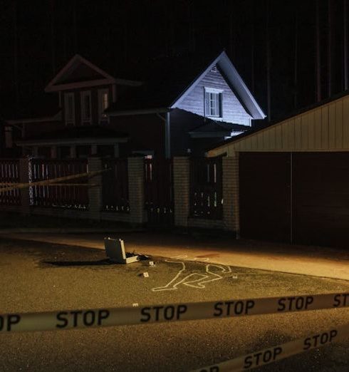 Garage Security - Chalk Drawing on the Concrete Pavement Street During Nighttime