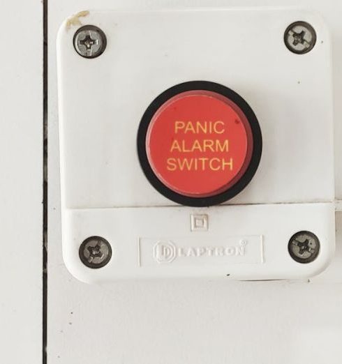 Alarm Systems - White and Red Panic Alarm Switch