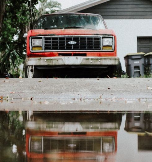 Garage Containers - A Car on a Driveway