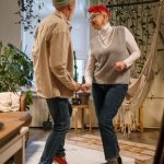 Eclectic Furniture - An Elderly Couple Dancing at Home