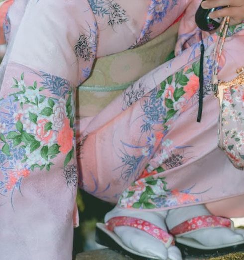 Rock Gardens - Teenage Girl Wearing a Kimono