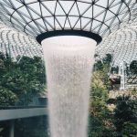 Water Features - Water Falling From Glass Ceiling