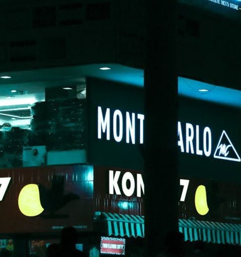 Local SEO - Vibrant night view of a shopping area in Chandigarh, India, with illuminated storefronts and urban activity.