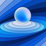 Accountability - 3D abstract rendering of a gradient blue design with a central sphere.